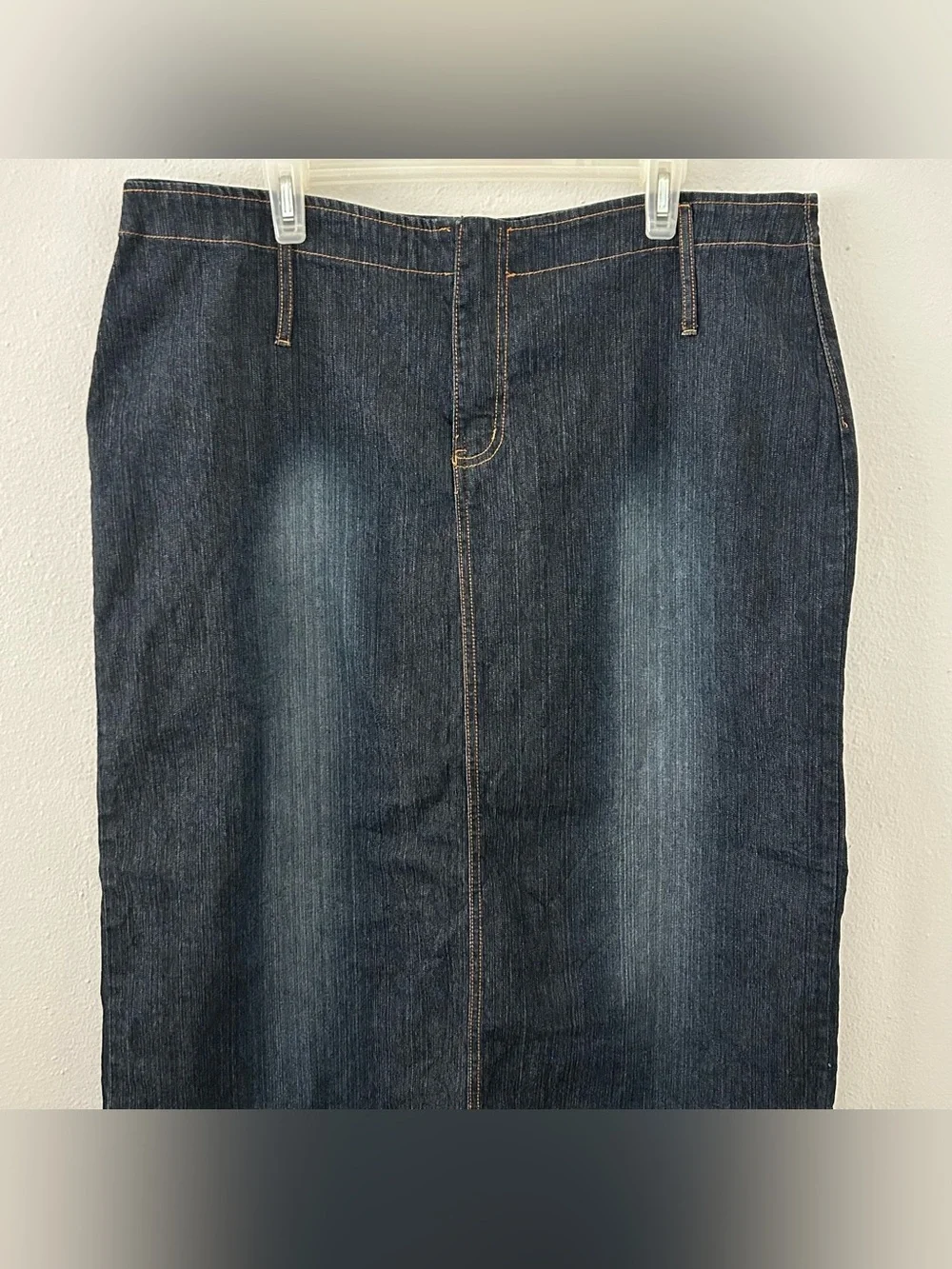 Y2K Zoey Beth Denim Maxi Skirt Women’s 2X Stretch Blue Denim Western Modest 90s